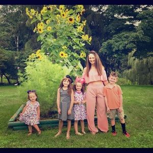 2 piece pants and crop top